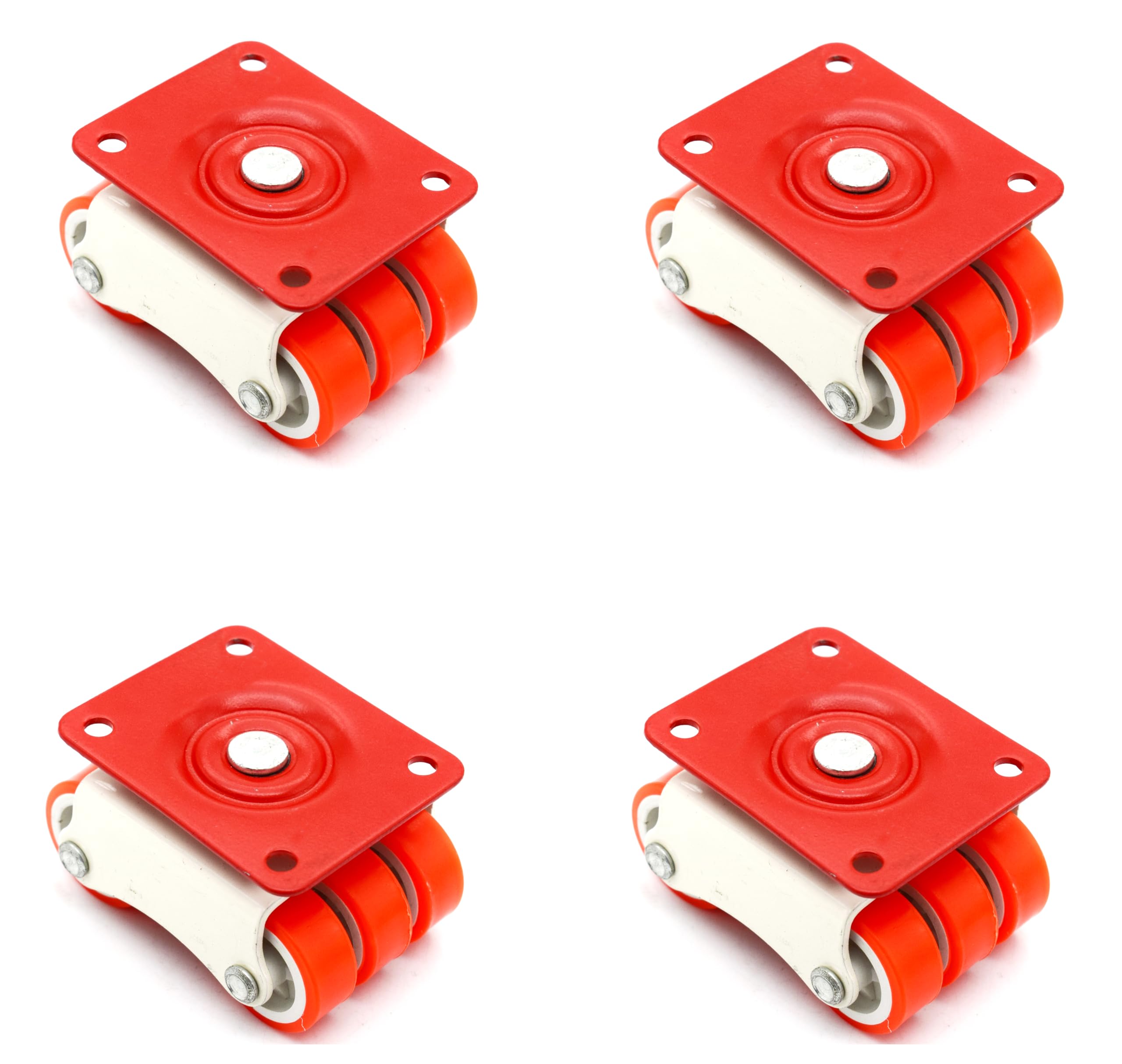RAB Ball Caster Wheel Plate Set of 4 pcs|| 360-Degree Rotatable Wheels for Chair/Furniture(Code:- NP-72, 4 Pieces, Multi-Color)