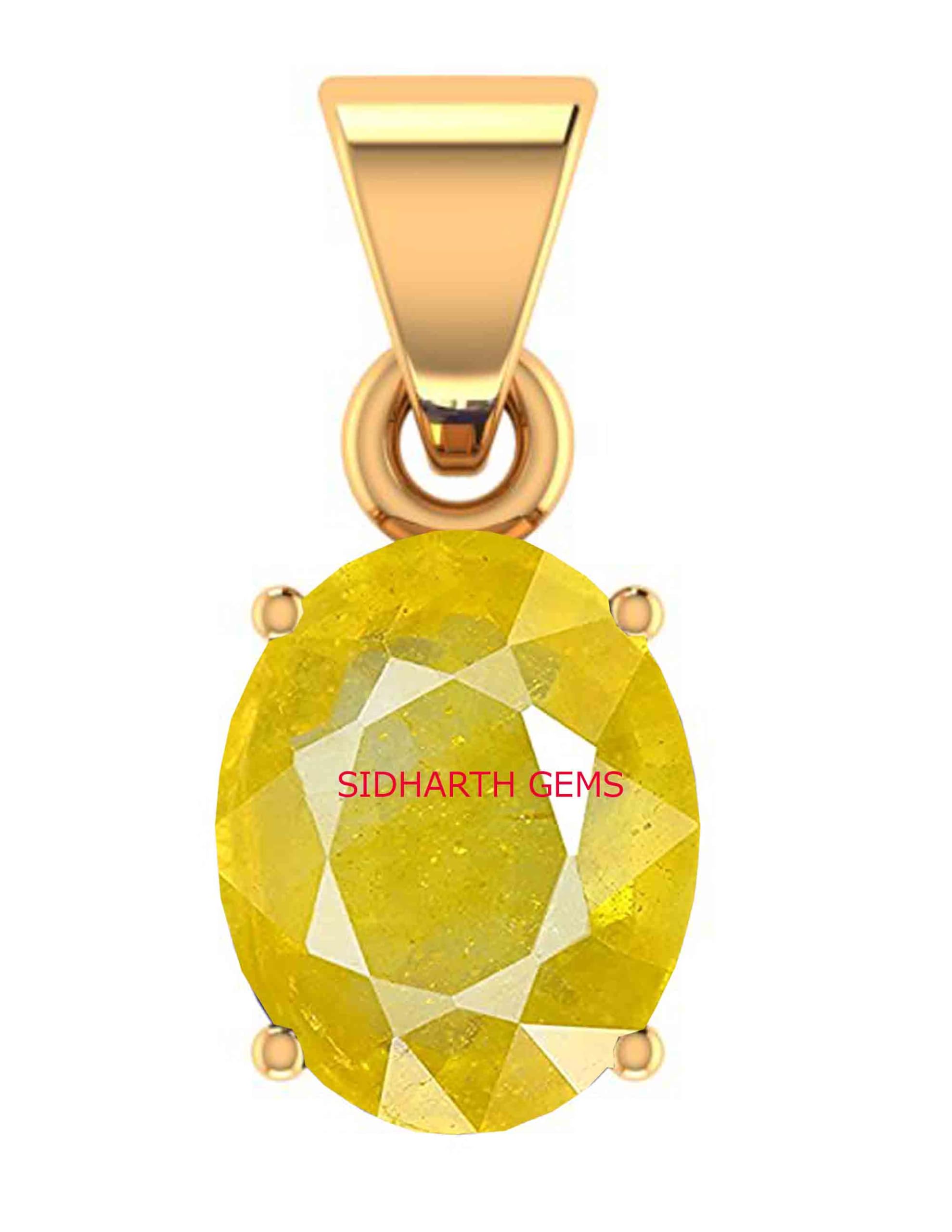 10.42 Carat / 11.25 Ratti Certified Natural Yellow Sapphire Pendant/Locket (Pukhraj Stone Panchadhatu Pendant) AAA Quality Gemstone, free size, Loose Gemstone, Yellow Sapphire