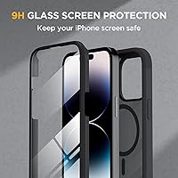 Vista 227 de Miracase - Funda magnética para iPhone 13 Pro Max de 6.7 pulgadas (compatible con MagSafe), transparente, completo, protector de pantalla de vidrio