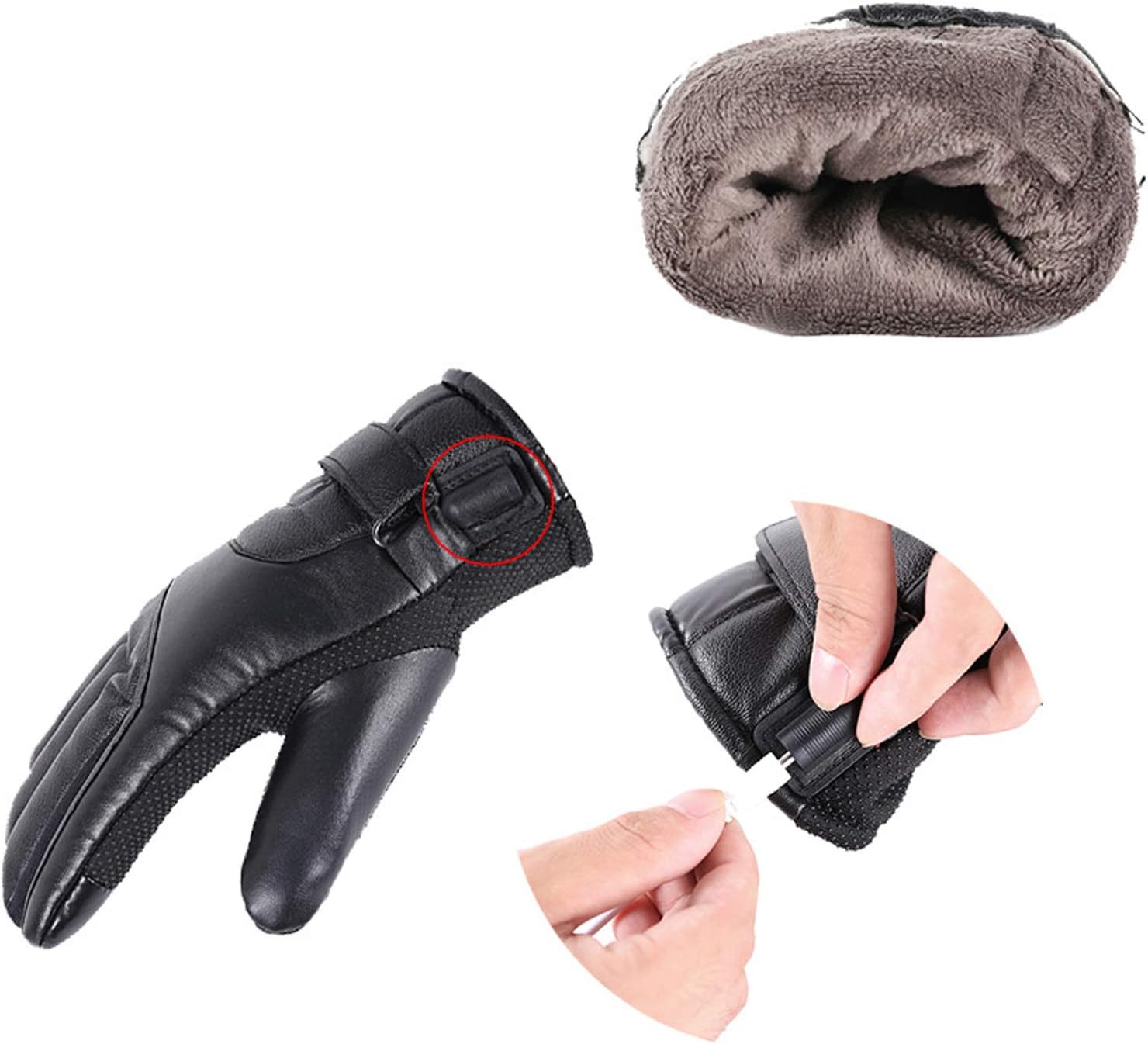 Outdoor Hand and Foot Warmers Set,Heated Gloves with Heated Socks for Women&Men,Winter Sports Outdoor Thermal for Camping,Fishing, Riding, Motorcycle,Cycling (Black)