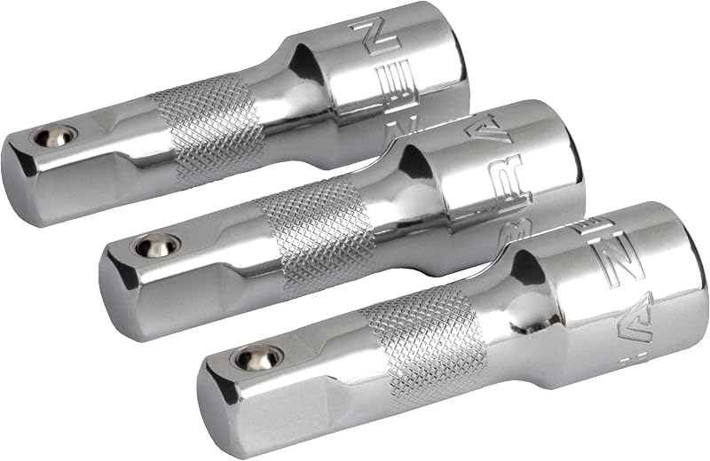 BRAZEN Jogo de Extensões para Soquete com Encaixe de 12,7 mm (1/2 pol.) e 7,6 cm (3 pol.), 3 Peças