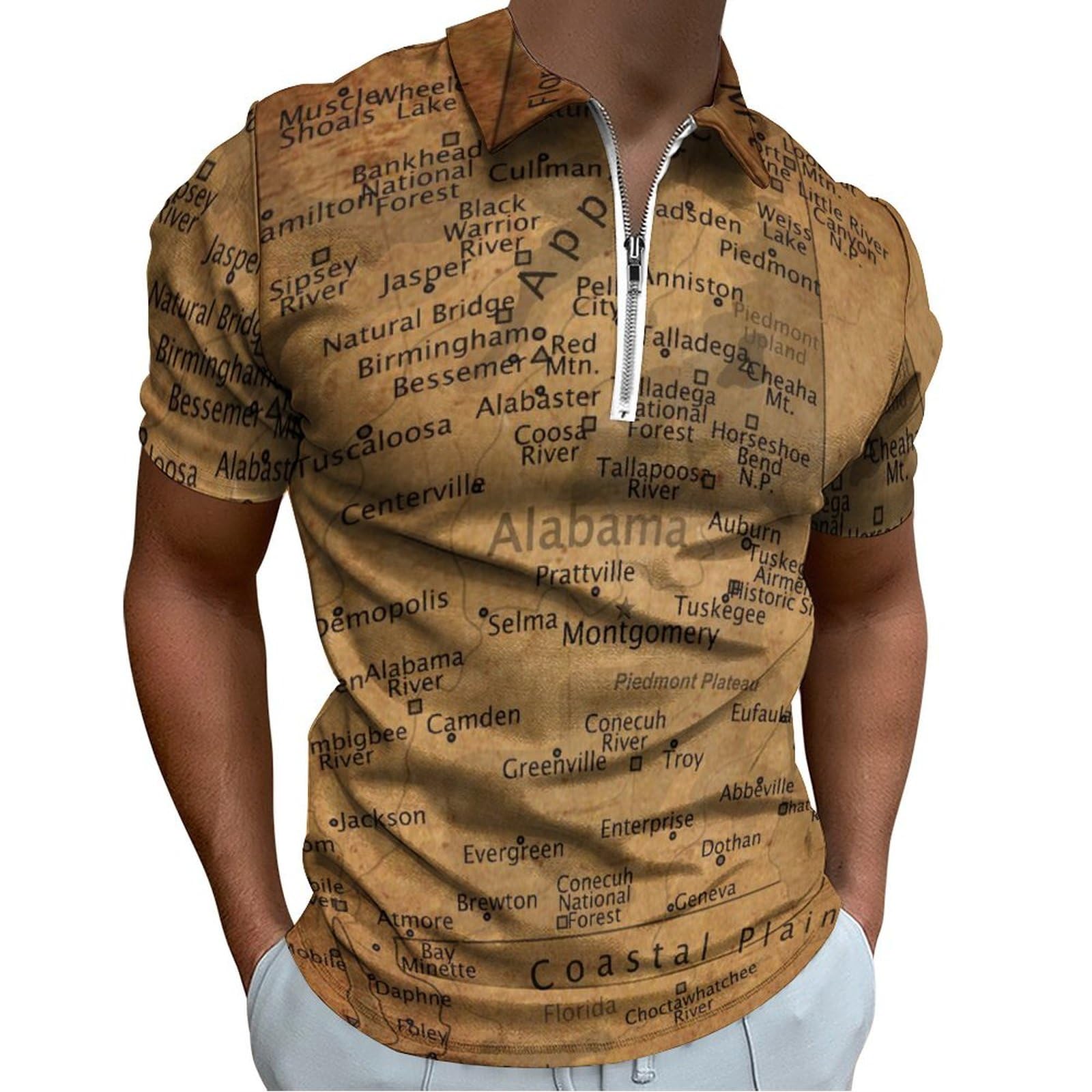 Amazon.com: Puxufody Vintage Maps of Alabama Men's Short Sleeve Polo Shirts  Sports Shirts, Golf Shirts : Clothing, Shoes & Jewelry