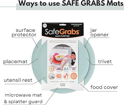 Miniatura 3 de Agarre seguro As Seen on Shark Tank - Tapete de silicona multiusos original para microondas, protector de salpicaduras, salvamanteles, agarradera,