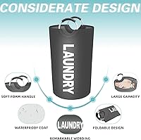 Vista 3 de StorageRight Cesta de Ropa Sucia Grande de 75L, Cesto de Ropa Sucia, Cesto de Ropa Sucia para Lavandería, Plegable, Cestas de Ropa Sucia