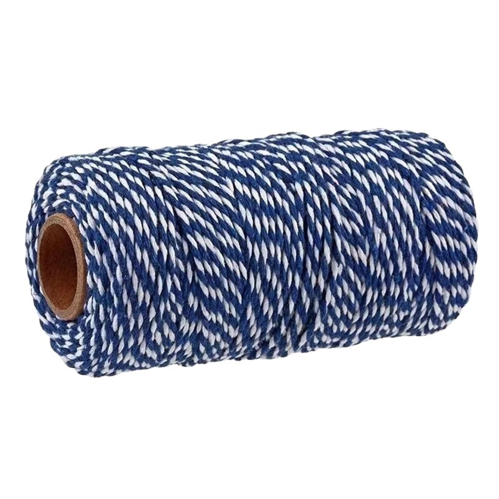 Cotton Macrame Cord 2mm 100M Macrame Cord Cotton Rope String Crafts DIY Colored Thread Twisted Twine Handmade Sewing Home Wedding Decoration(Color15,2roll)