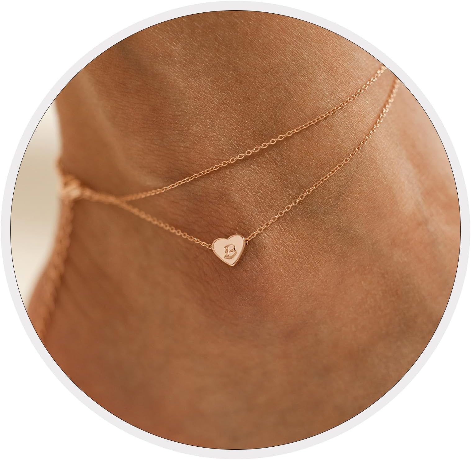 Gorgeous Double Layered Initial Anklet 16K Plated Gold Rose Gold Silver Wedding bridemaids Christmas gifts Personalized gift