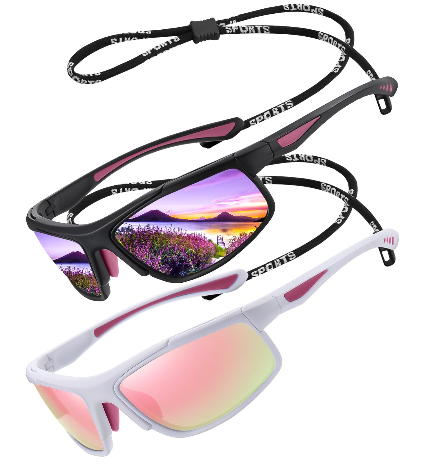 Perfectmiaoxuan Occhiali da sole polarizzati per uomo donna ciclismo montagna trekking guida pesca arrampicata sportivi cordino Notturna Antiriflesso Guida