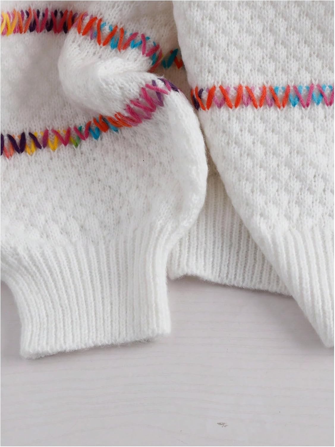 Women's Plus Size Women's Striped Oversized Sweaters Fall Drop Shoulder Pullover Fall Cozy Sweater Streetwear - Image 3