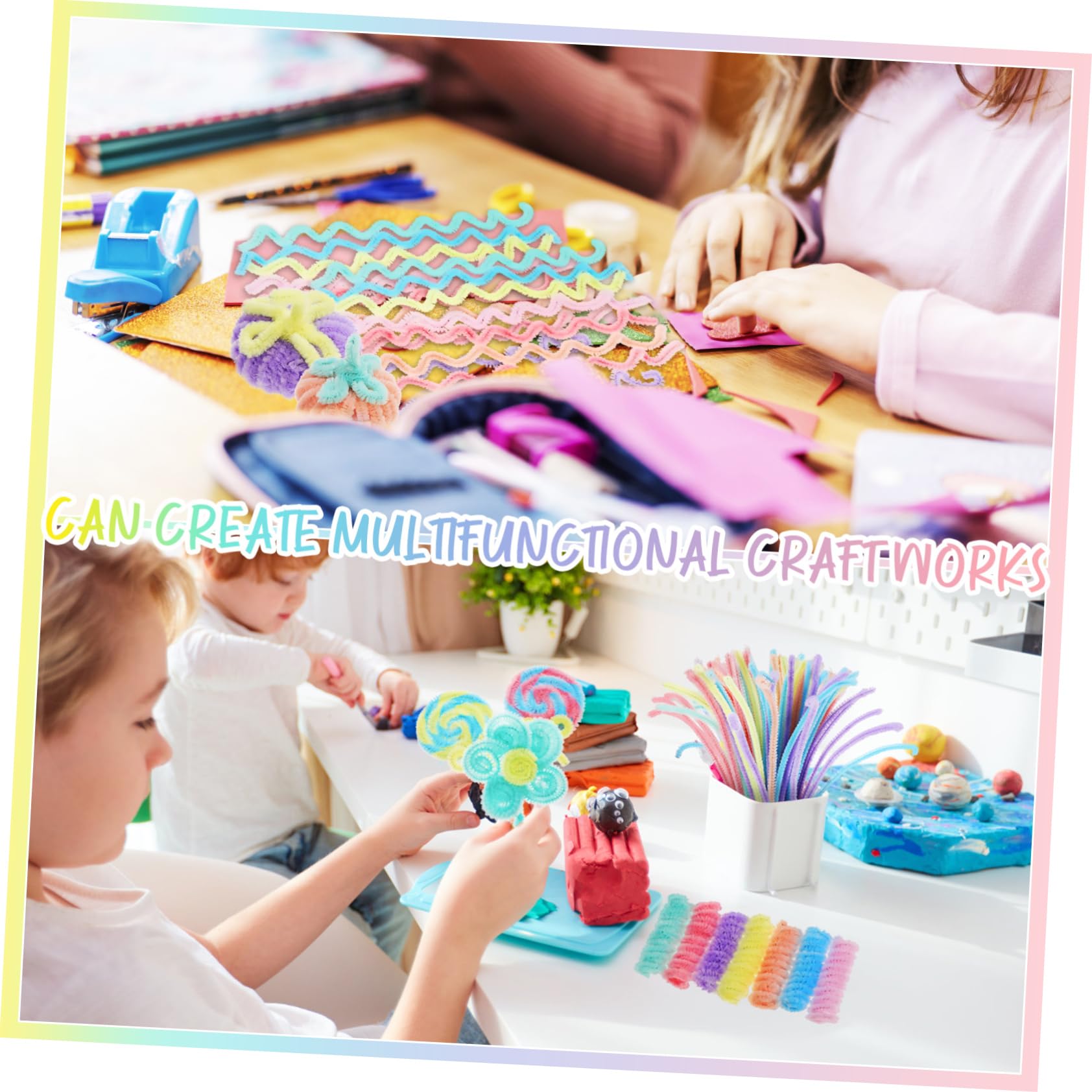 NUOBESTY 1500piezas Limpiapipas De Chenilla Para Manualidades Palitos De Creatividad Perfectos Para Decoraciones y Proyectos
