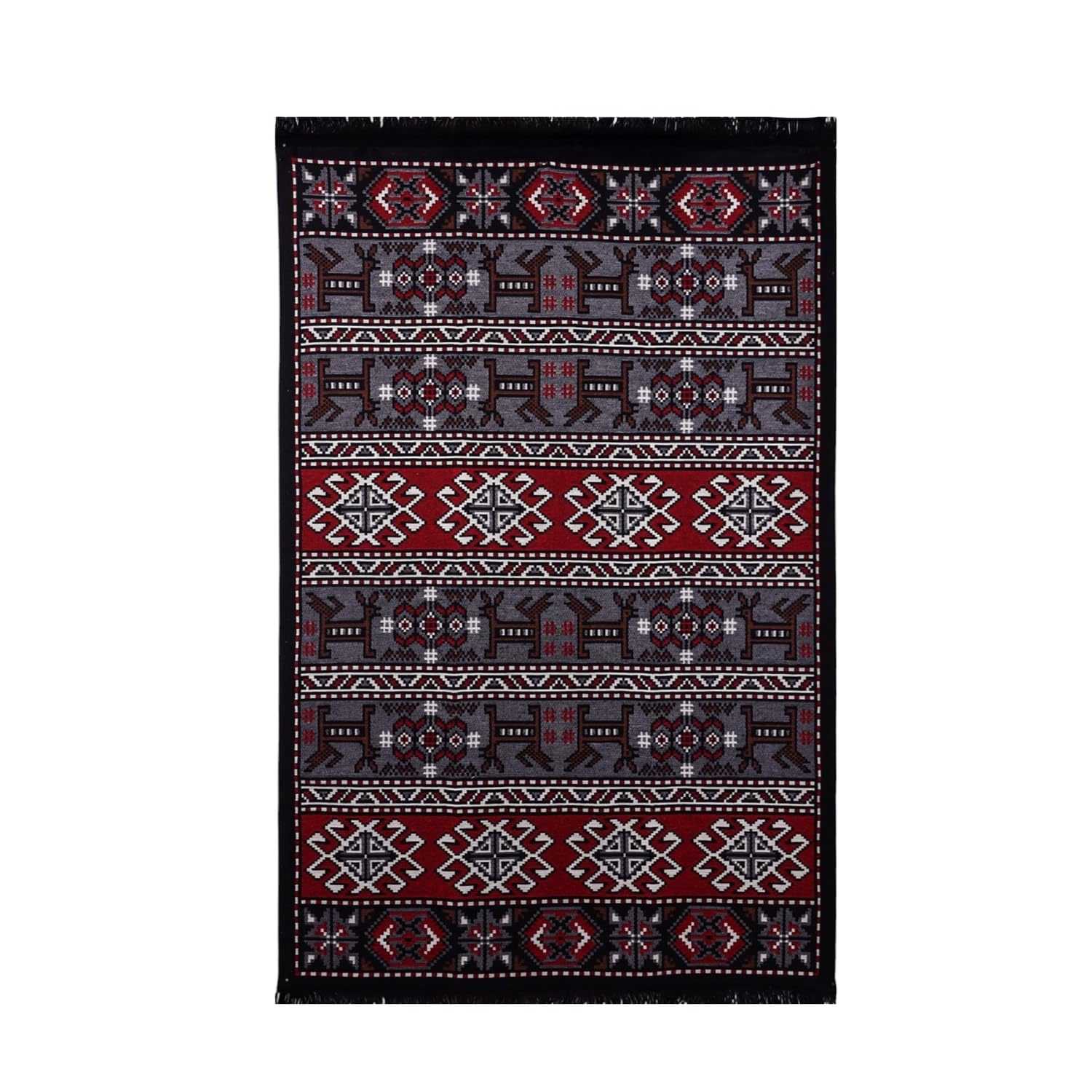 Bigghome Kilim, Makinede Yıkanabilir, Modern Desenli, 80 * 150 cm, SA25HC