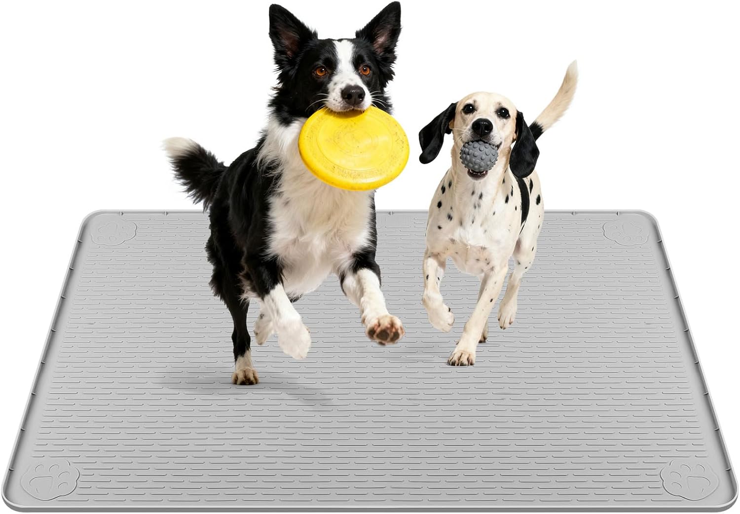 40"x28" Reusable Training Pads for Dogs Lanstics Silicone Dogs Mat Non-Slip Dog Training Pads Dog Pee Pad for Potty Training Floor Protector (Grey)