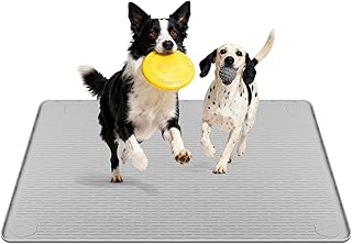 40 x 28 Zoll Wiederverwendbare Trainingsmatten für Hunde, Kalolary Silikon Hundematte rutschfeste Hundetrainingsmatte Hundeurinmatte Pee Pad Halter für Stubenreinheitstraining Bodenschutz (Grau)