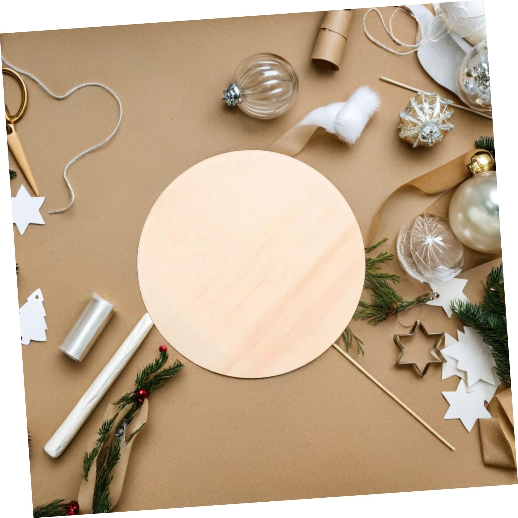 STOBAZA 15 piezas Discos de Madera Redondos sin Acabado para Manualidades DIY Pintura Grabado Decoración Rústica para Fiesta Navideña y Hogar