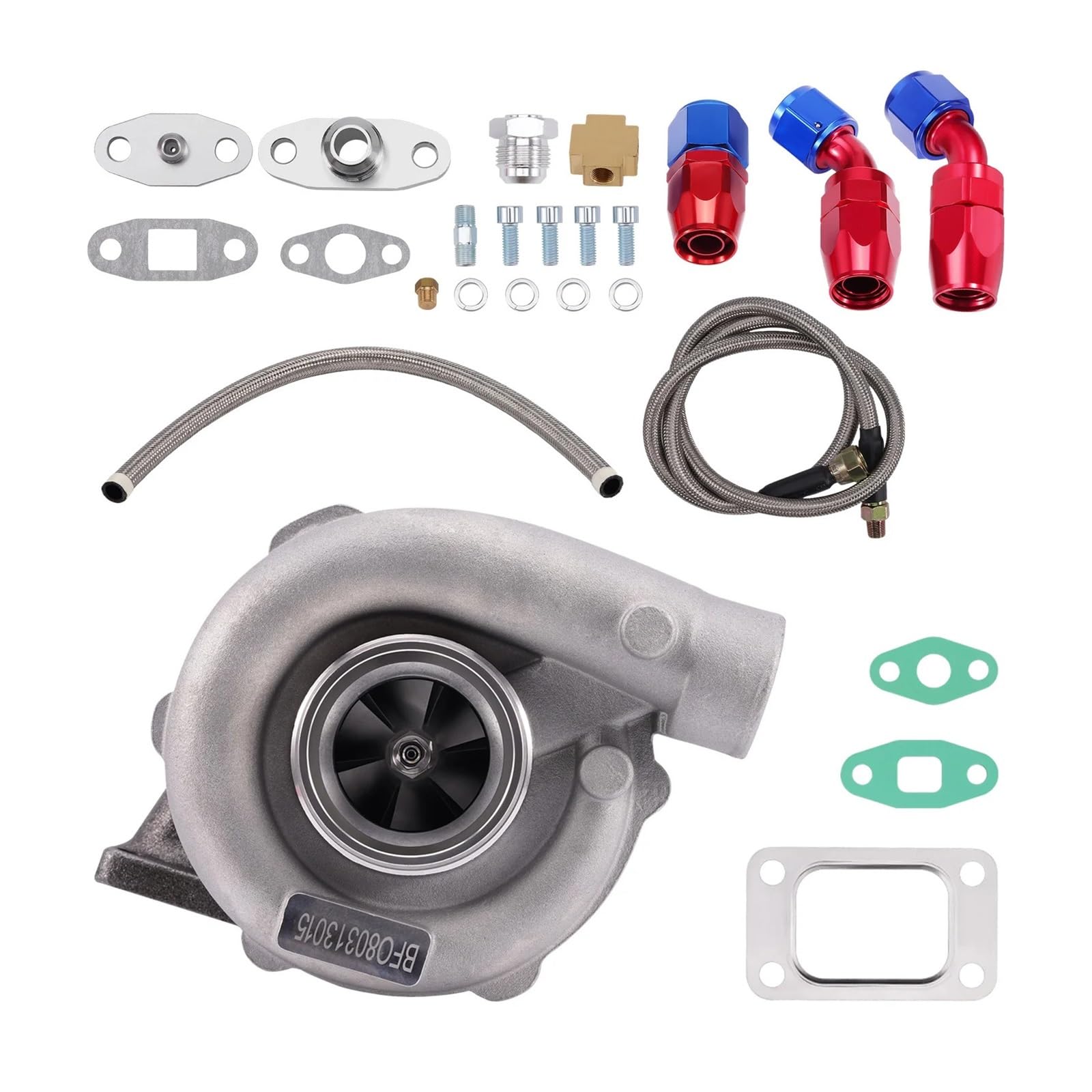 Uniwersalna turbosprężarka T04E T3/T4 .57 A/R Turbosprężarka 400+ KM + przewód powrotny oleju
