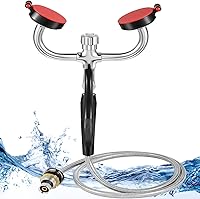 CGOLDENWALL Handheld Eyewash Station with 1.4M Drench Hose - ANSI Z358.1 Compliant Eye Face Wash for Labs & Industry, Desk Mount