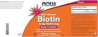 Vista 4 de NOW Foods Extra Strength Biotin 10,000mcg / 10 mg - 200 unidades - Cabello y piel, uñas - Suplemento para hombres y mujeres - Vitamina B7