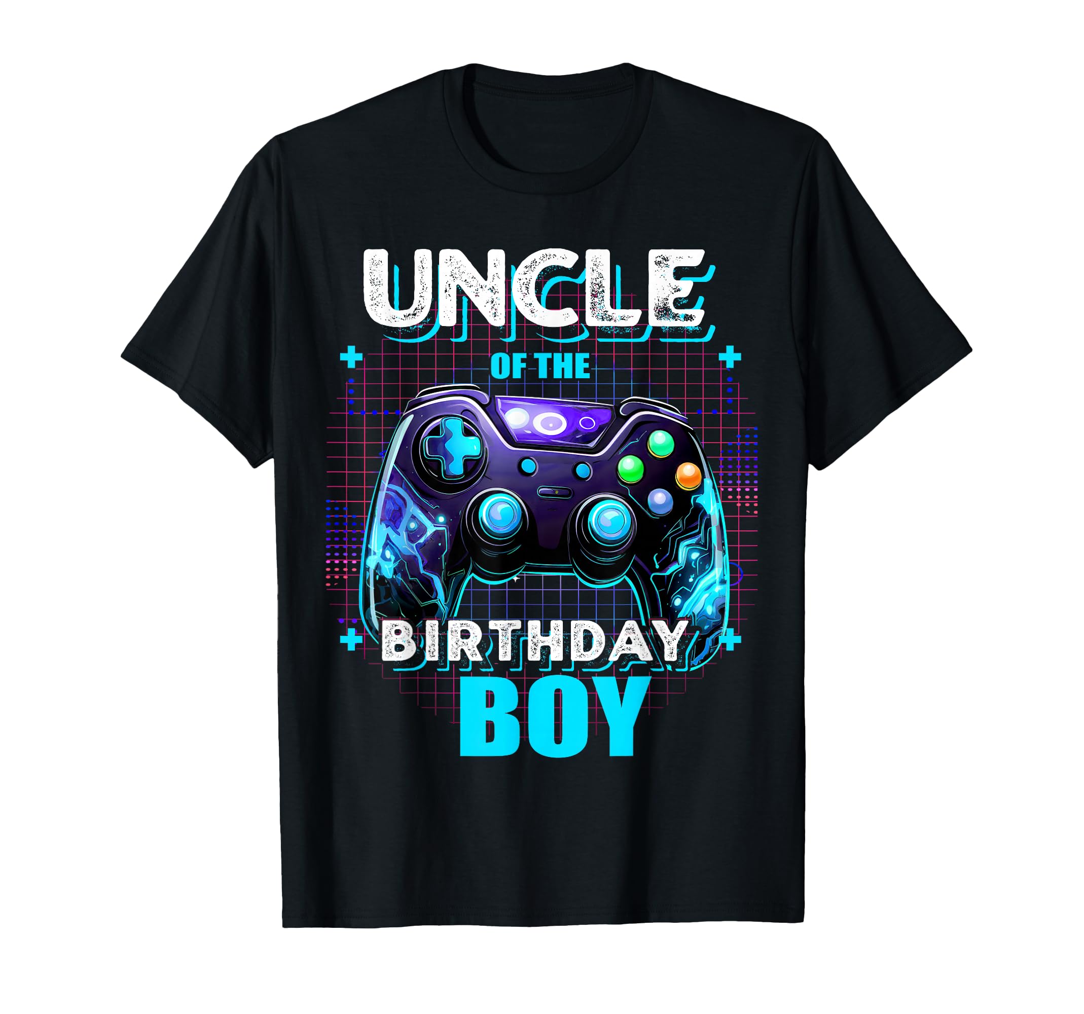 Uncle of the Birthday Boy Matching Video Game Birthday T-Shirt, Small