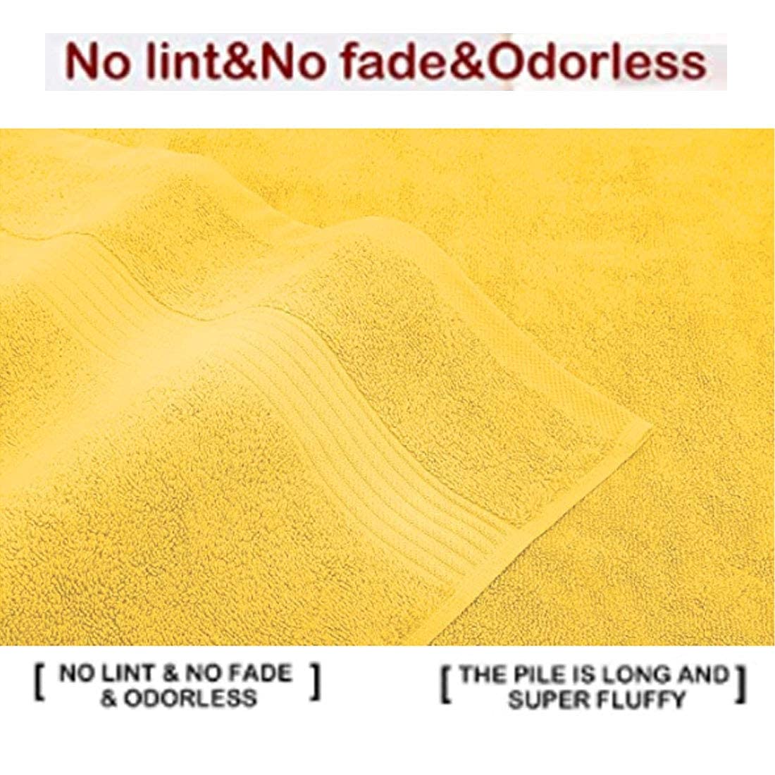 Asciugamani da bagno (35,6 x 76,2 cm), morbido 100% cotone, super morbido, altamente assorbente, per bagno, mani, viso, palestra e spa (confezione da 4)