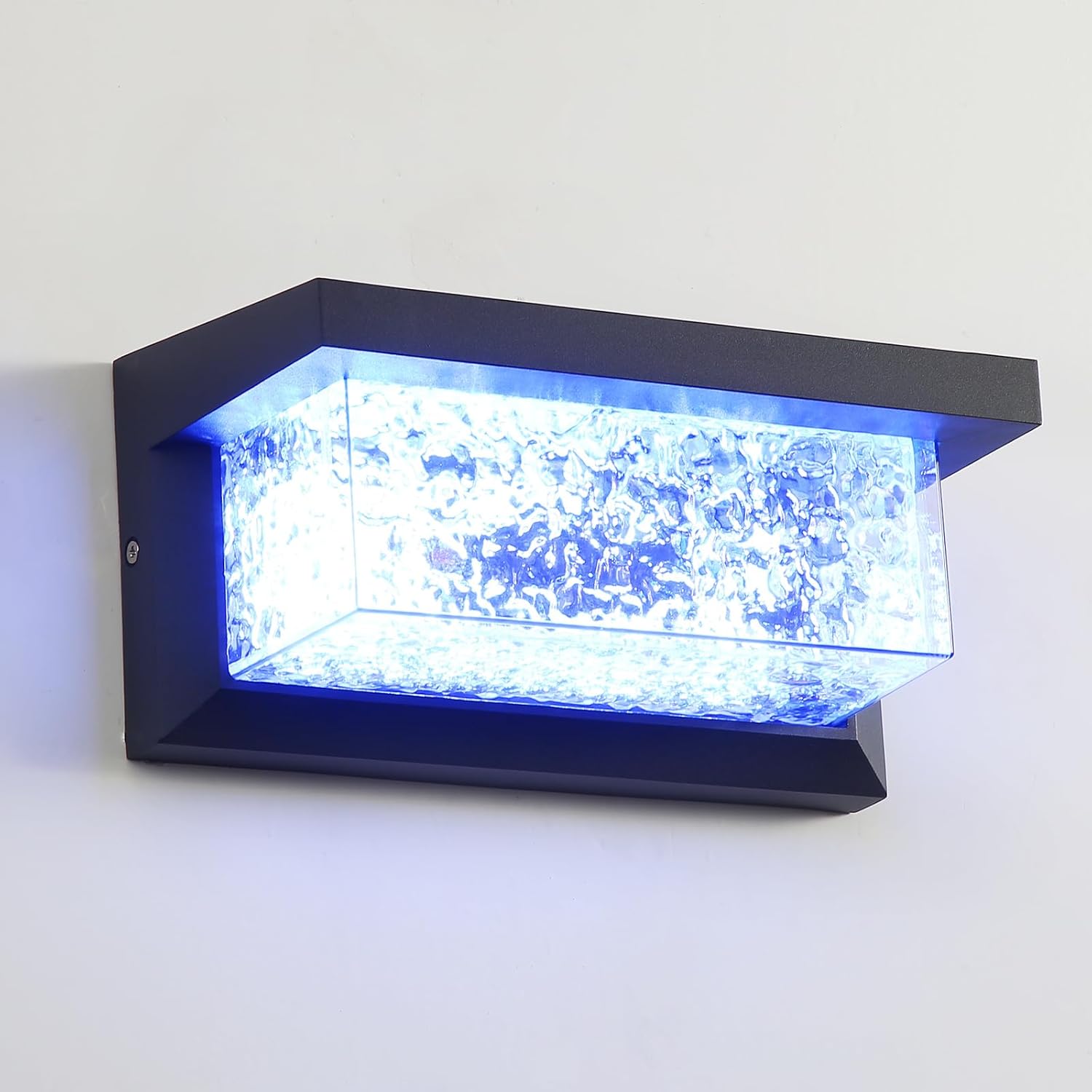 Wrasse Outdoor Wall Lights 20W Modern Porch Light Sconce 120V Exterior Lighting Fixtures Blue Wall Mount Sconce Wired for House/Garage Front Door
