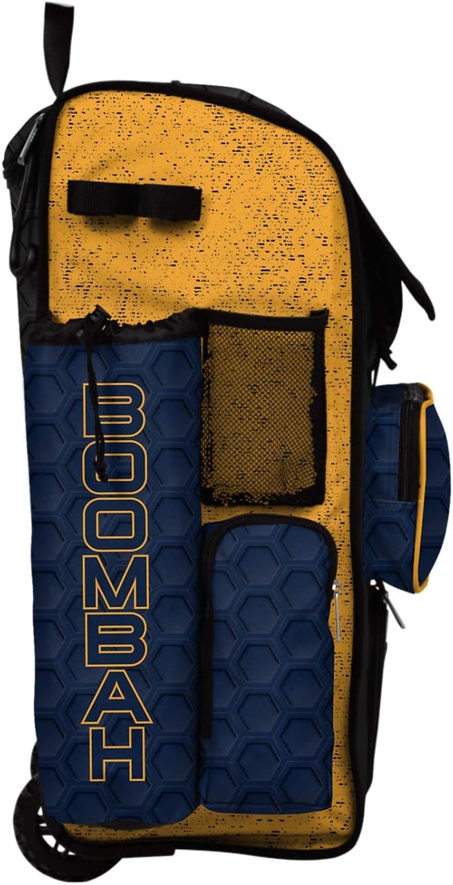 Boombah Rolling Superpack 2.0 3DHC Baseball/Softball Gear Bag - 23-1/2" x 13-1/2" x 9-1/2" - Multiple Colors - Telescopic Handle and Holds 4 Bats - Wheeled Version