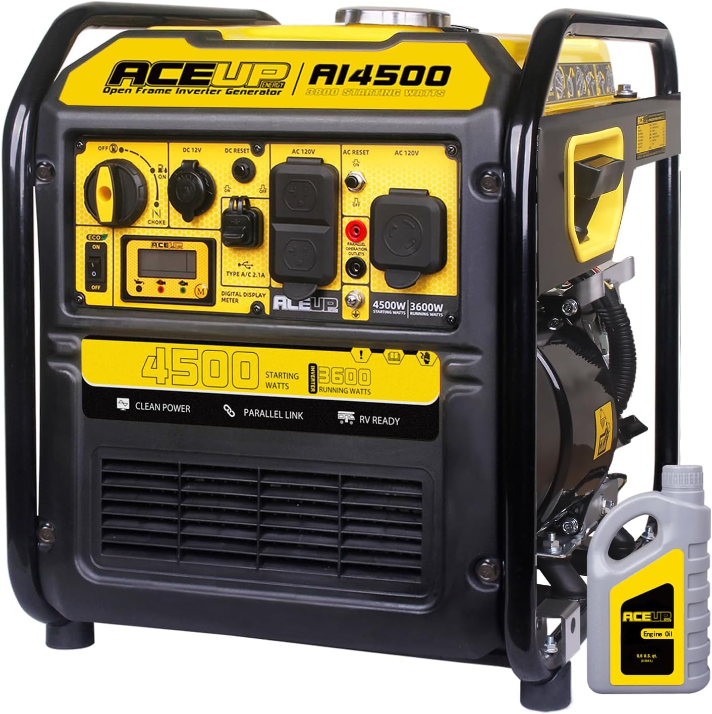 4500 Watt Inverter Generator 223CC, Gas Powered Generator for Home Use, Camping, EPA Compliant