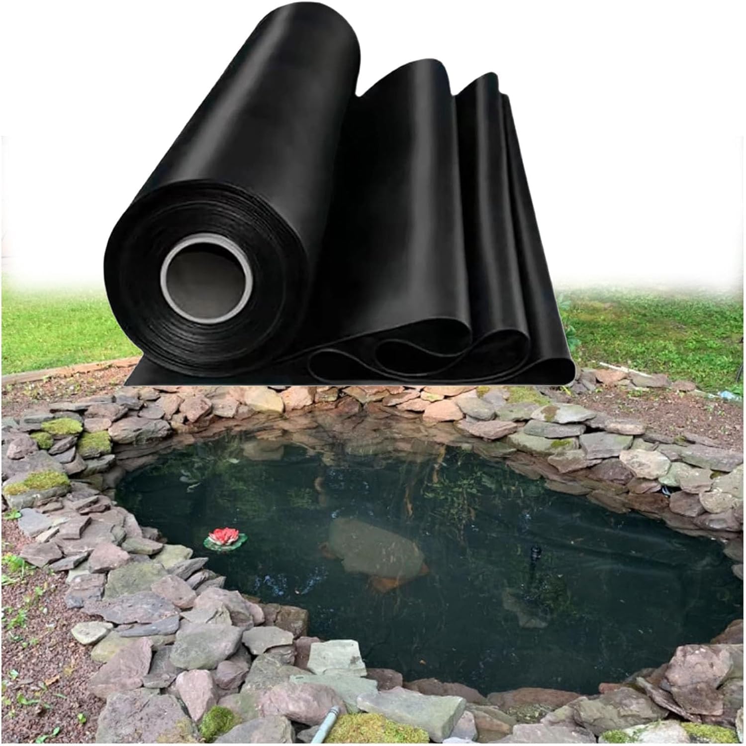 Bâche et doublure d’étang en PEHD pour créer un magnifique bassin de jardin