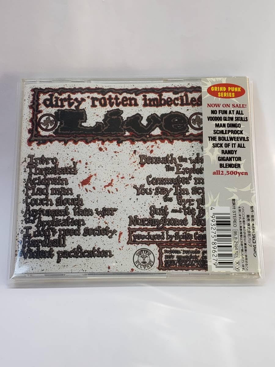 : D.R.I.／LIVE／ライヴ／国内盤CD／帯付／1995年発表