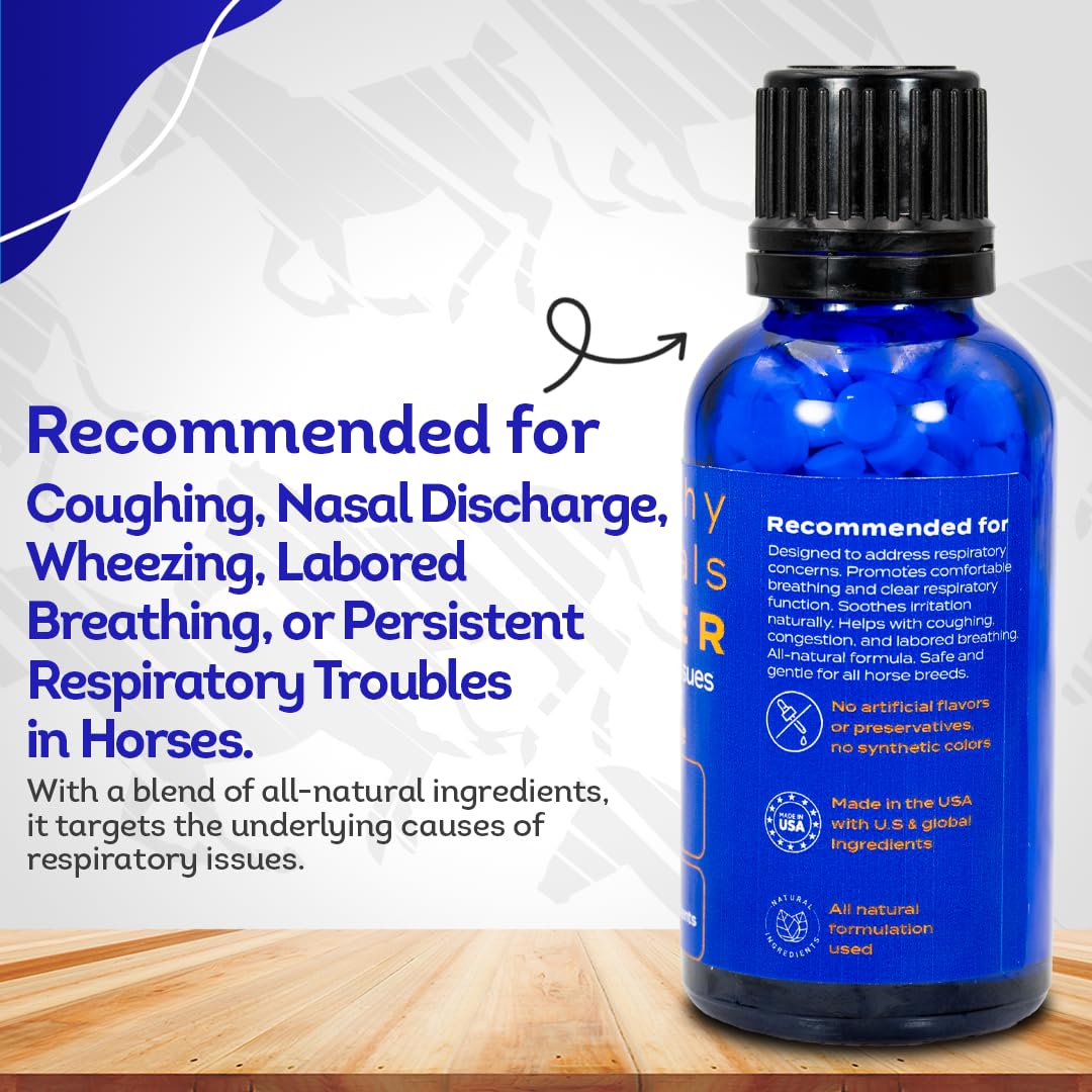 HA4E - Horse Respiratory Issues Support - Helps Prevent Heaves, Allergies & Infections – Highly Effective, Natural Homeopathic Supplement - 300 Tablets — Amazon image 6