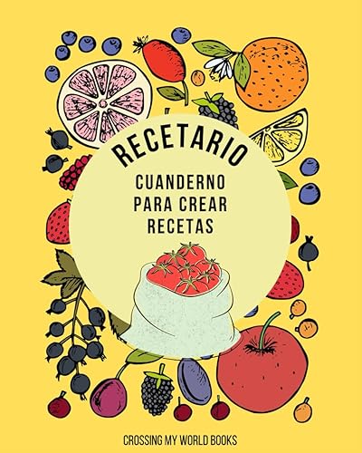 Recetario: cuaderno para crear tus recetas: Con espacios en blanco para incluir tus recetas favoritas, facil de usar, 80 paginas.