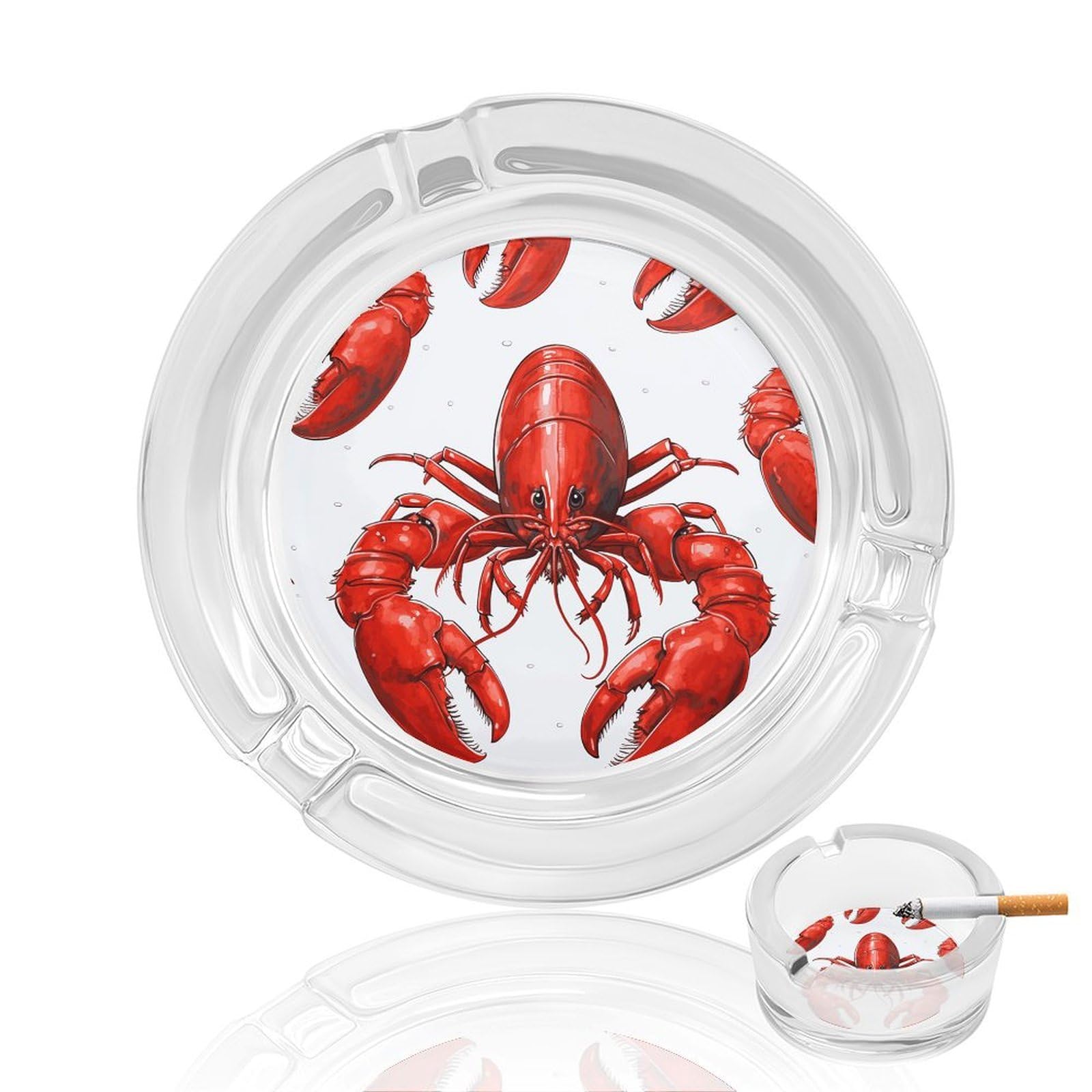 Cendrier pour les fumeurs motif homard, cadeau idéal bureau et maison