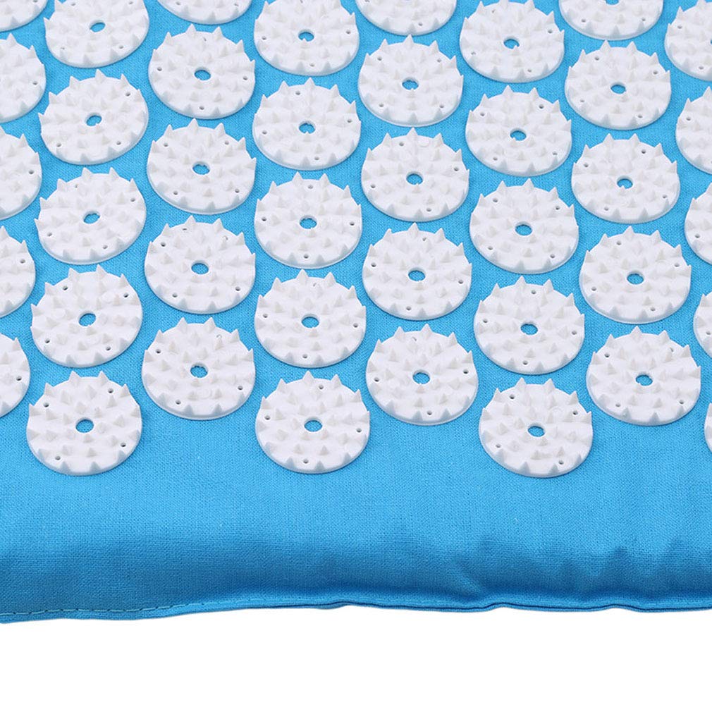 Guoshang Massage Mat,Back Neck Pain Relief Acupressure Pad Home Gym Massager,Blue