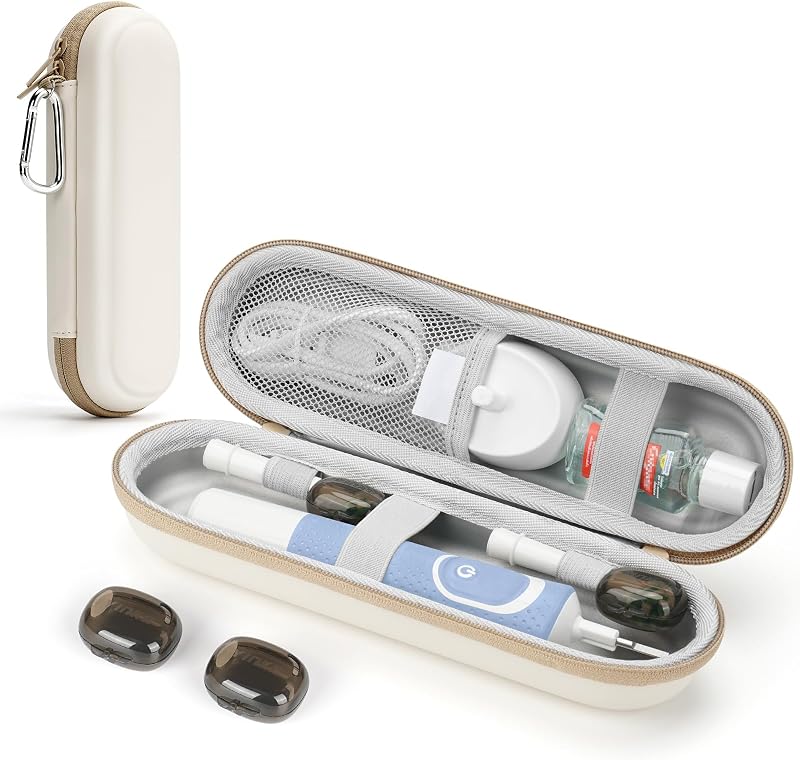 Electric Toothbrush Case Compatible with Oral B/Oral-B Pro/Philips Sonicare | Travel Electric Toothbrush Shell, Hard Protective Portable Bag, Storage for Brush Heads & Accessories, Waterproof