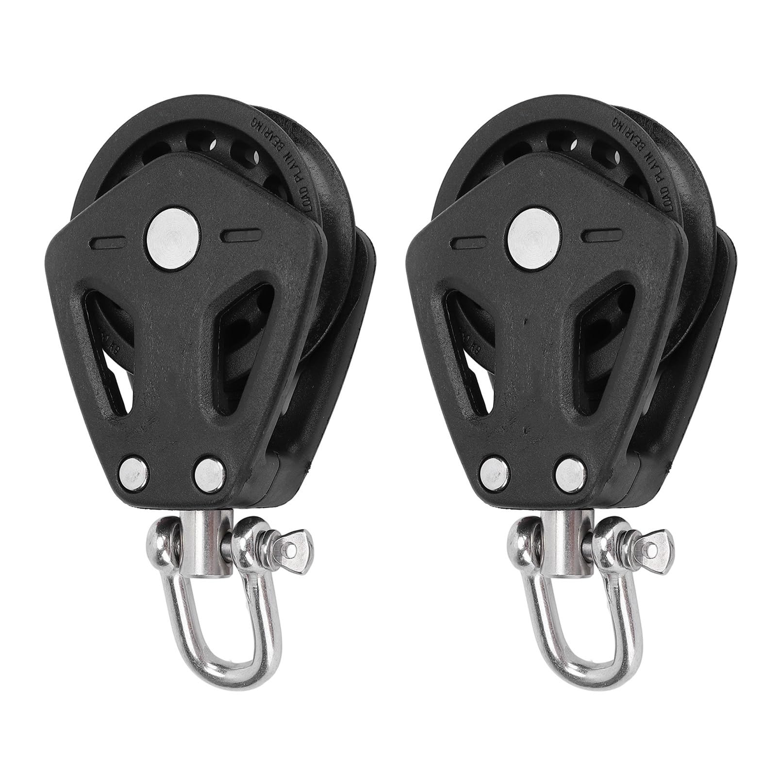 Polea marina resistente, acero inoxidable y nailon, polea de una sola cabeza para veleros y kayaks, alta capacidad de carga, mecanismo de bloqueo para un uso seguro