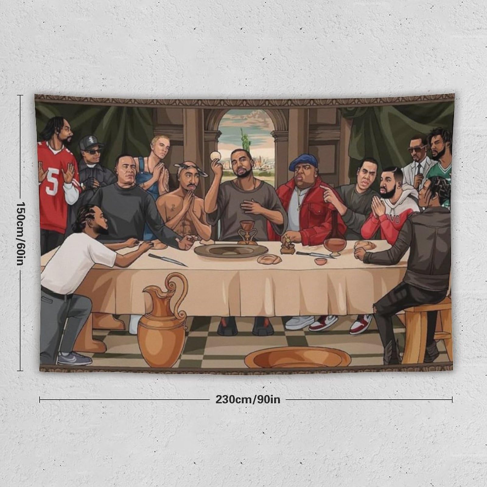 Poster da parete con stampa di cantante rap hip hop con stelle (33), decorazione artistica da parete per camera da letto e soggiorno, 152,4 x 228,6 cm