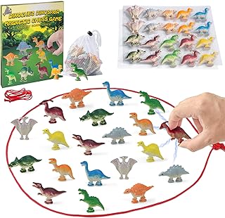 Comprar Set De Magnético, 25.5×22.5×1.7cm Juguete De con 20 Piedras De Dinosaurio, Juegos De Mesa De Estrategia para Viaje, Familia, Aire Libre, Aula, Escuela, Fiesta