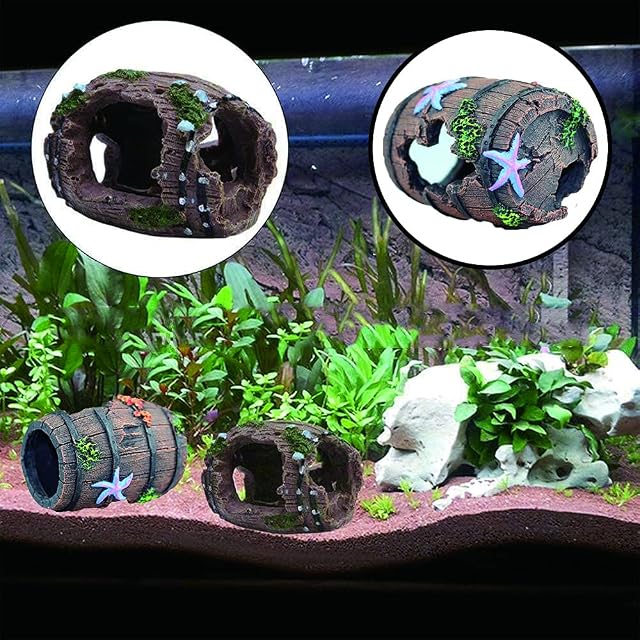 Foto 8 de 8 de Whcctl Decoracion Acuario, 2 Piezas Decoraciónes Acuarios Resina, Decoración Cuevas Pecera