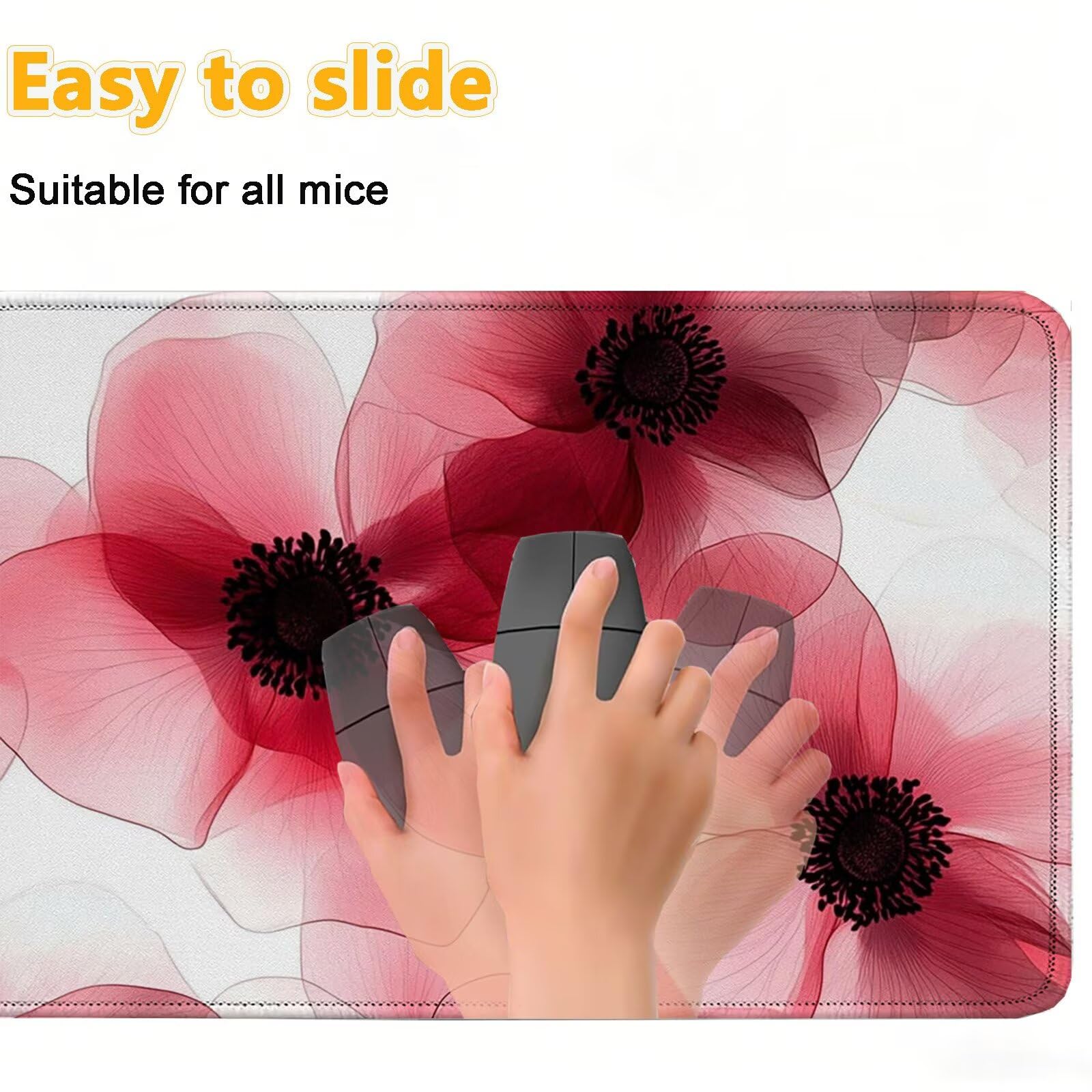 Tappetino Mouse 900x450mm | Superficie Ultra-Liscia | rosso 0-z320