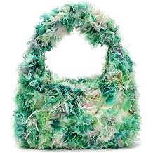 Women's Floral Mesh Handbag,Evening Bag Clutch,Cute Ruffle Shoulder Purse,Lightweight Y2K Party