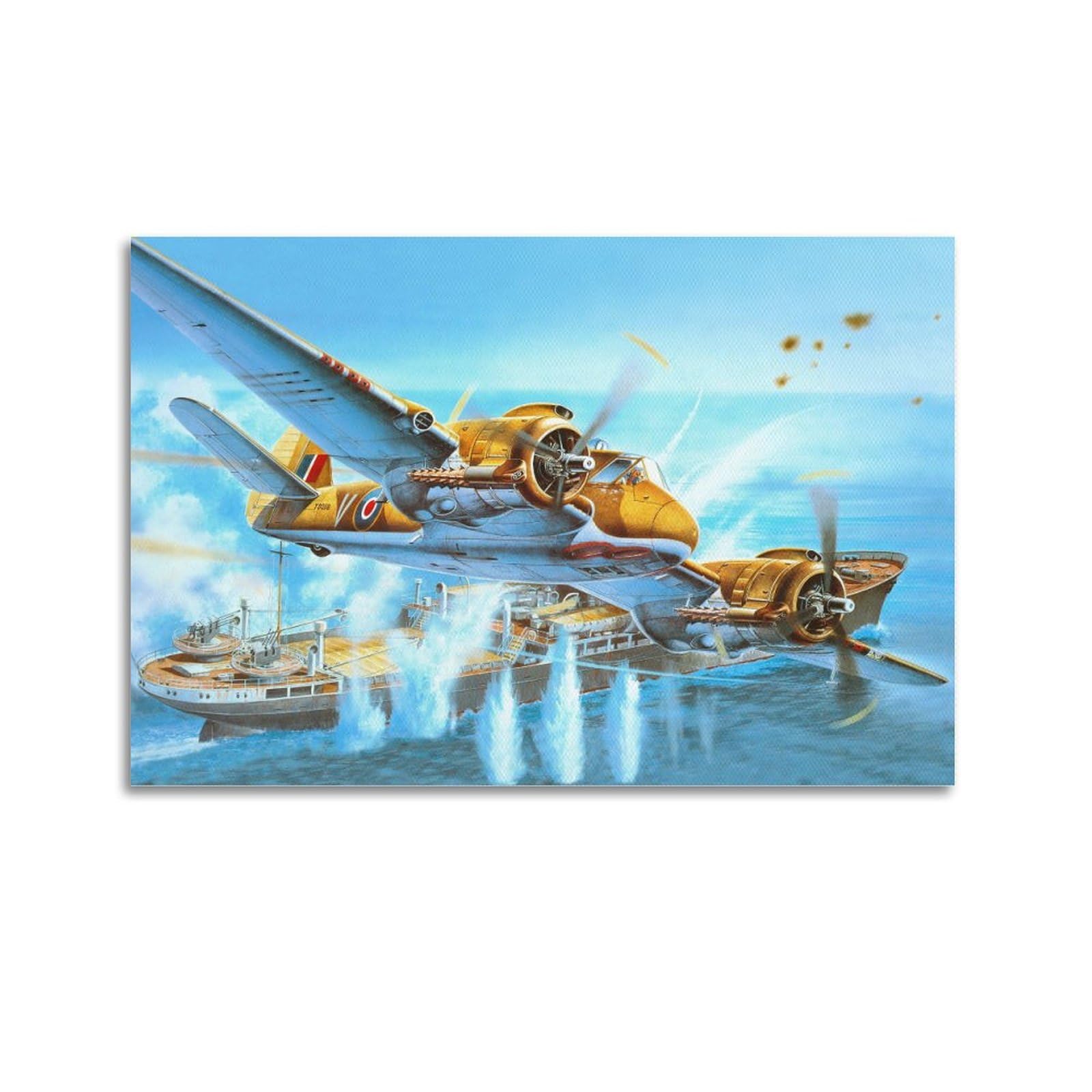 JONZA Military Aircraft Poster 61053 Bristol Beaufighter Decorative Painting Canvas Wall And Art Picture Family Bedroom Decor 24x36inch(60x90cm)