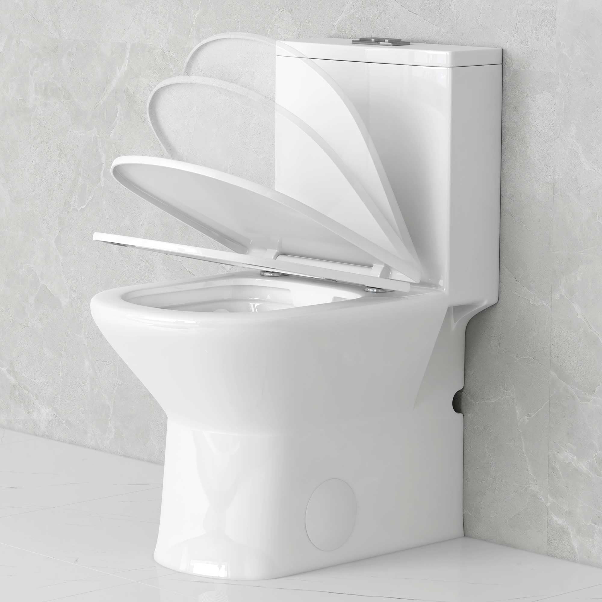 Eridanus One Piece Toilet Compact with Comfort Chair Seat ADA Height 17