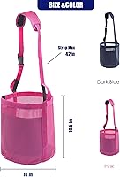 Vista 6 de Bolsa de alimentación para caballos para grano, alimentador de caballos de malla resistente con correa ajustable, almohadilla cómoda para el cuello