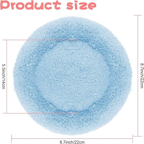 Miniatura 2 de BWOGUE Cama para hámster, alfombrilla redonda de terciopelo cálido para hámster, erizo, ardilla, cobaya, ratas y otros animales pequeños