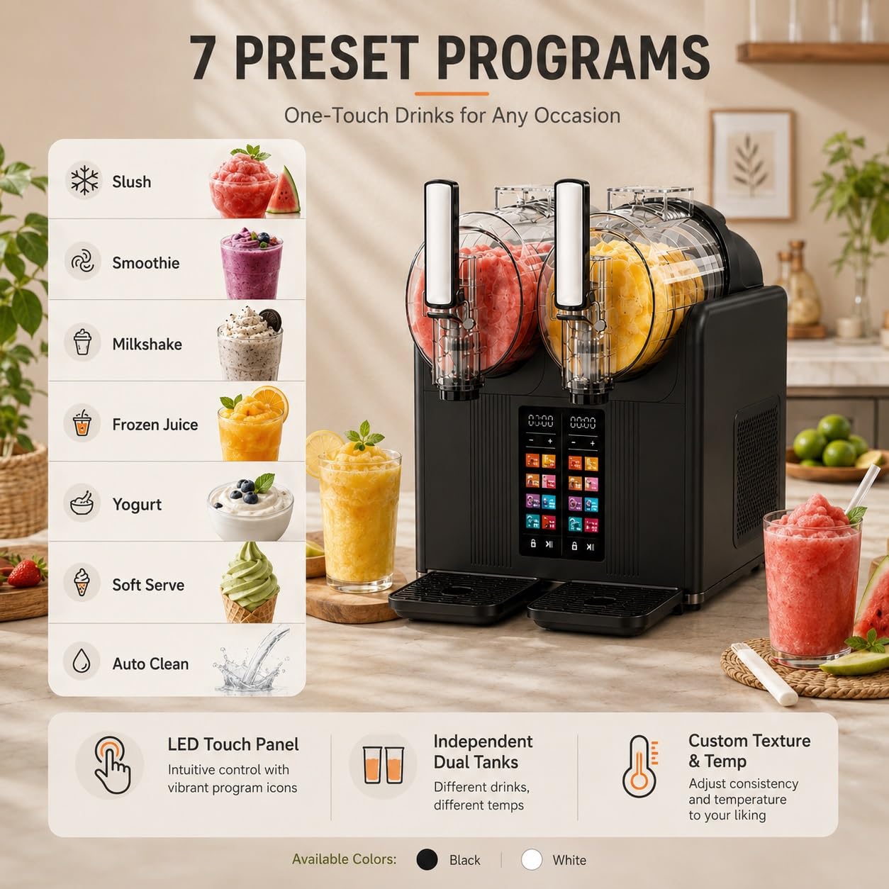 2 x 2,4 L Machine a Glace Italienne pour Particulier