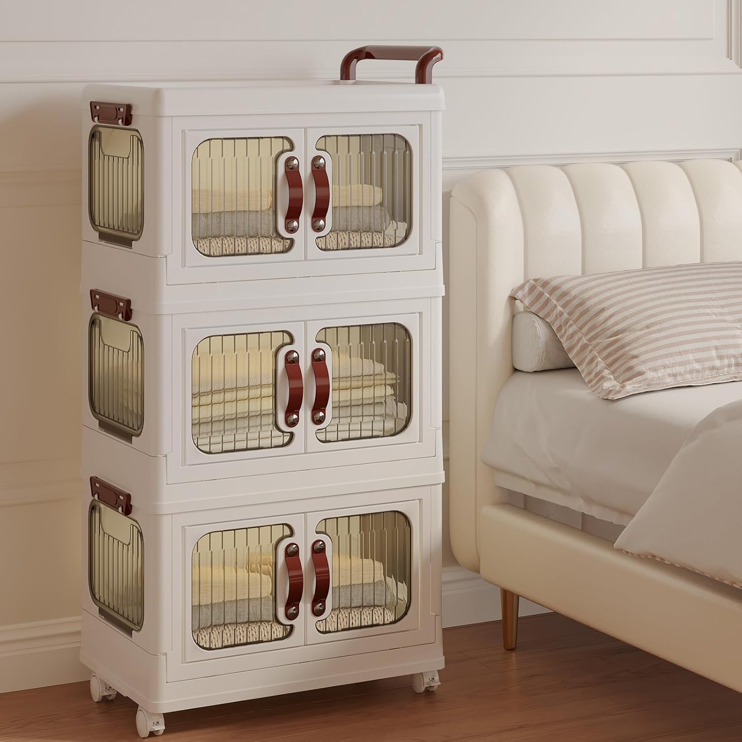 HOMBETTA Hobetta Storage Bins with Lids, Folding Storage