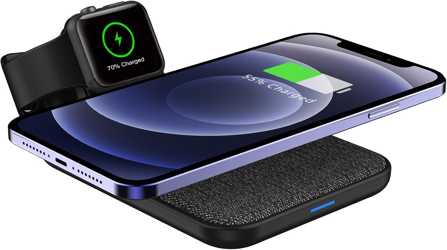 Up To 50% OFF Mangotek 3 in 1 Wireless Charger iPhone Apple Charging Station, MFi Certified Wireless Charging Pad Qi Fast Chargers Stand Dock for iPhone 11/12/11 Pro/SE 2020/XS Max/XR/X/8/8Plus/iWatch/Airpods