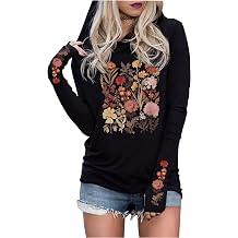 LANMERTREE Long Sleeve Gothic Hoodie for Women Live by The Sun Love by The Moon Hoodie Shirts Gothic Novelty Graphic T-Shirt