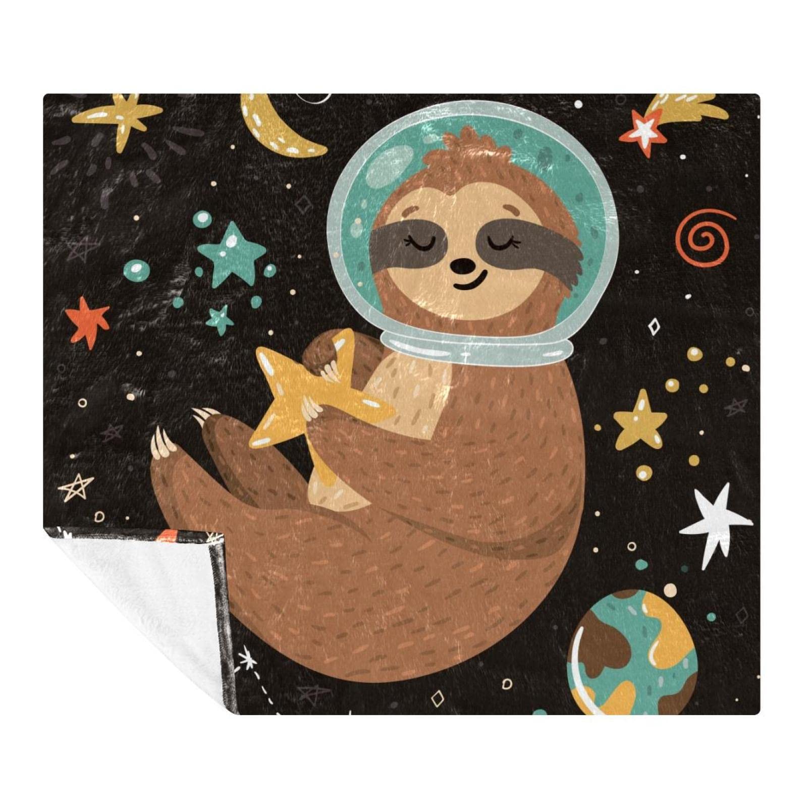 Couverture polaire microfibre astronaute, idée cadeau lit et canapé