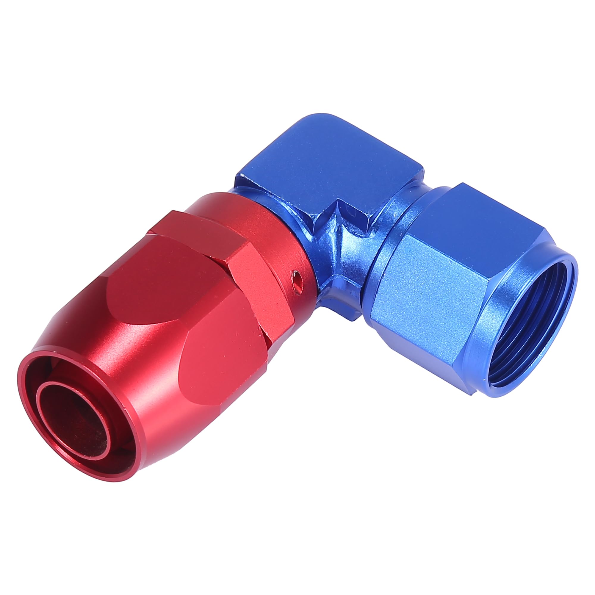 Raccord 90° AN10 Femelle Pivotant Pour Tuyau Carburant/huile - Aluminium Allié 6061, Diamètre Interne 1,1 Cm - 6