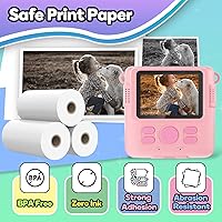 Vista 2 de Papel de impresora, 12 rollos para cámara de impresión instantánea para niños, papel de impresión térmica de impresión HD (12 rollos)