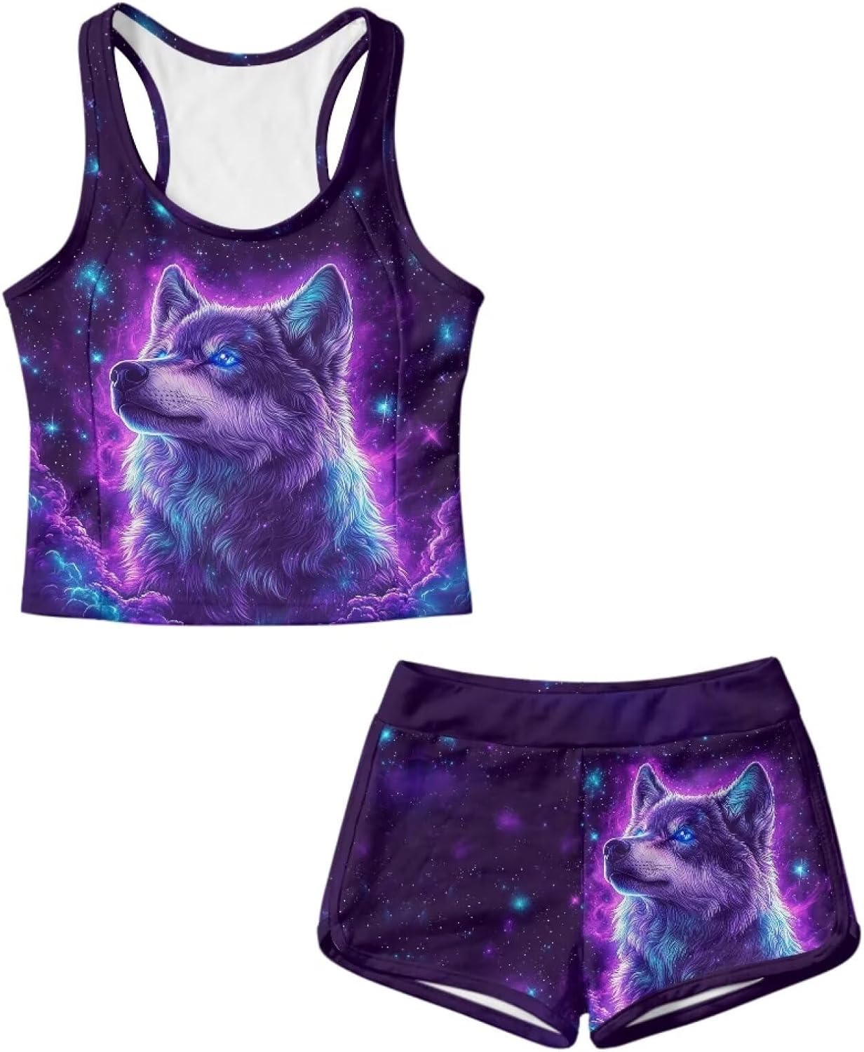 Upetstory Girls Two Piece Tankini Summer Swimsuit Tank Tops and Swim Shorts